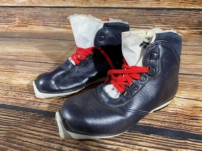 SALOMON Leather Nordic Cross Country Ski Boots Size EU39 US7 SNS profil 2103