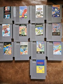 NES Nintendo - Lot of 40 Games, Yobo Console, Controllers, Gun & More. Untested