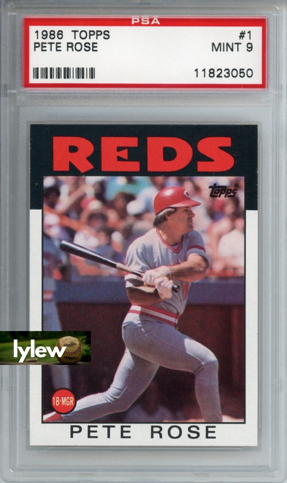 1986 Topps * PETE ROSE * Card #1 * PSA 9 * Cincinnati Reds