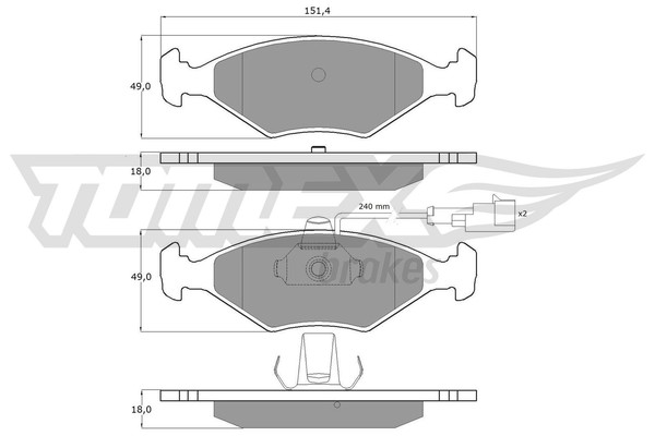 Tomex Brakes Bremsbelagsatz Scheibenbremse TX 10-794 FüR Palio Fiat Weekend 16V-image