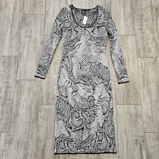 White House Black Market Dress Women XS Sheath Snake Midi Stretch Knit Bodycon