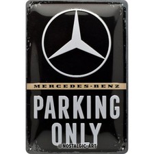 Relief-Blechschild Mercedes Benz Parking Only...