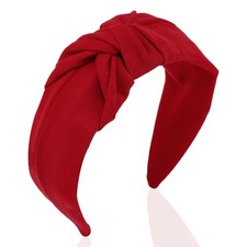 1 PCS Red Merry Christmas Top Knotted Headband Girls Women Hair Accessory Band