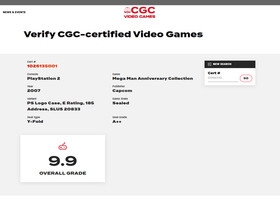 2007 Mega Man Anniversary Collection Playstation 2 PS2 New Graded CGC 9.9 A++