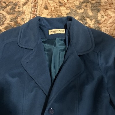 Amanda Gail Womens Vintage Wool Coat Dark Teal Size 14 EUC | eBay