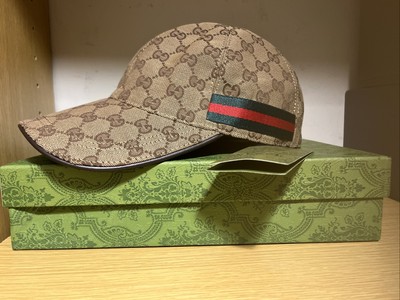 Gucci GG Monogram Web Canvas Hat Men s L