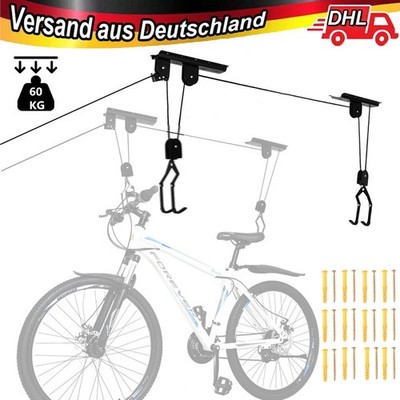 Fahrradlift mit Deckenhalterung bis 60 kg Bike-Lift E-Bike Deckenlift Fahrrad DE