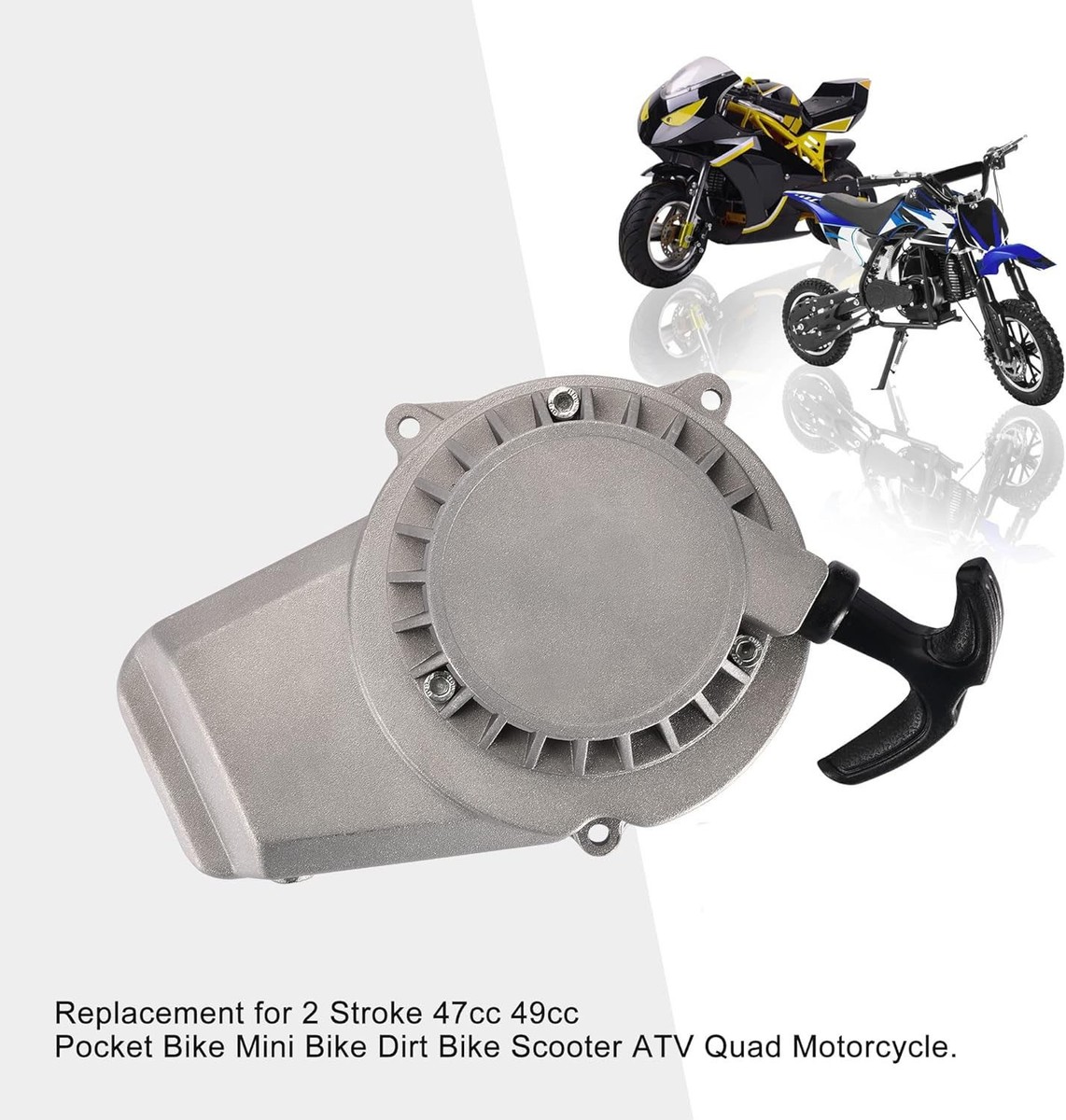 2x MINI MOTO / DIRT BIKE FULL METAL PULLSTART / PULL START 47cc E 49cc - Foto 2