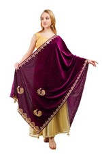 Velvet Dupatta Peacock Design Gota Patti Bridal Wedding Shawl traditional Stole