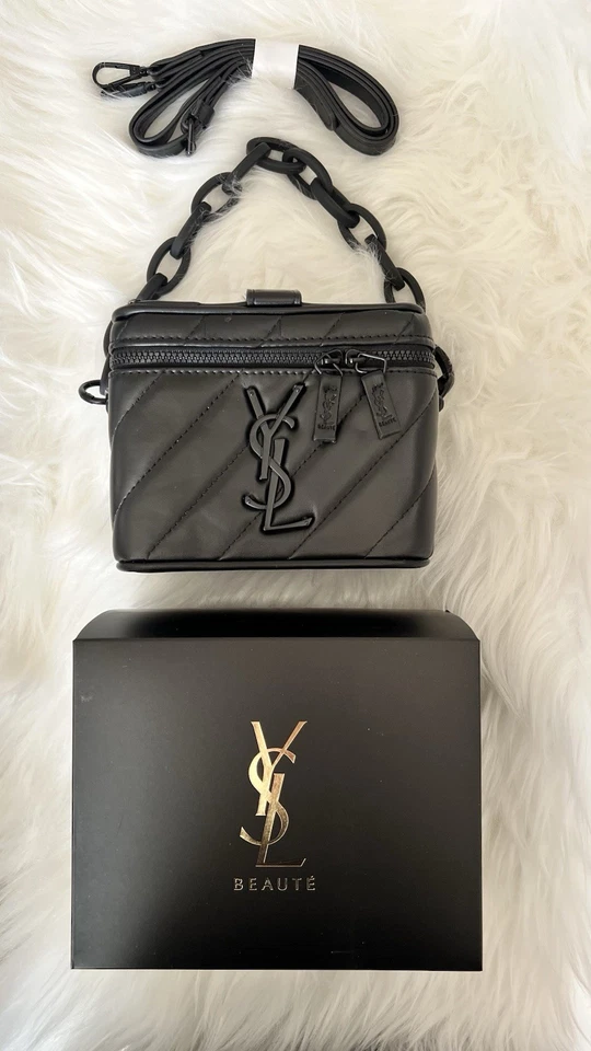 YSL Yves Saint Laurent Beaute Beauty GWP VIP Vanity Case Converted Bag Black NIB - Image 2 of 4