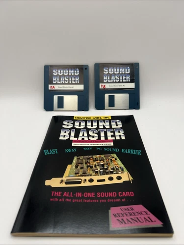 Vintage Creative Labs Sound Blaster Accessories Only 1 And 2 Disk And Manual