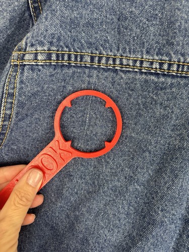 Vintage Karl Kani Denim Jean Chore Jacket Metal Plate Hip Hop Button Med 90s Y2K - Picture 13 of 13