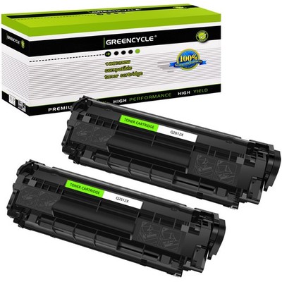 2x Q2612X 12X Toner Cartridge Compatible with HP LaserJet 1015 1018 1020 Printer