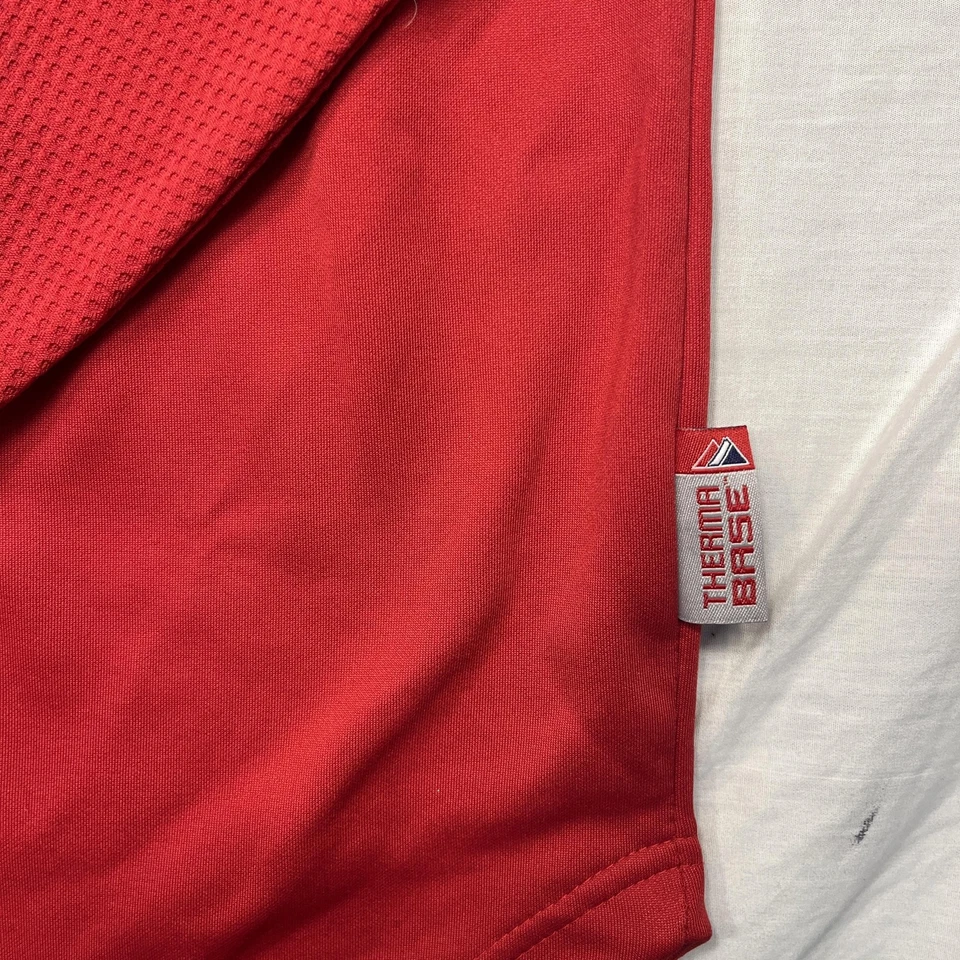 Philadelphia Phillies Sweater Mens Red MLB Baseball Pullover Therma Base Warm Up - Image 2 of 4