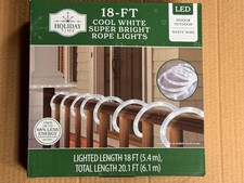 NEW Holiday Time 18ft COOL WHITE Super Bright ROPE LED Christmas Party Wedding