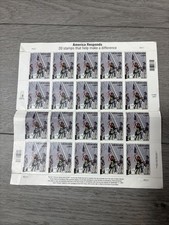 America Responds 9/11 Heroes USA Stamps 2001-2002 Unused Sheet of 20 READ