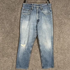 Vintage Levis 569 Jeans Mens 32x30 Blue Loose Straight Fit Distressed Made USA