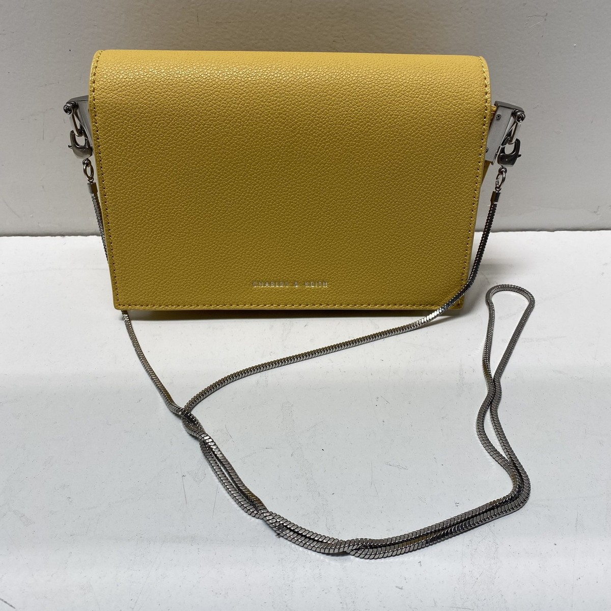Charles Keith Yellow Satchel Top Handle Bag | eBay