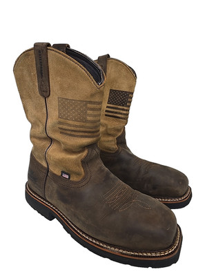 Thorogood Men's 11'' Composite Toe WP Western Wellington U.S.A. 804-4338 9.5 EE