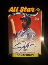 2024 Series 2 1989 Topps Baseball All-Star Black 48/50 Bo Jackson Auto