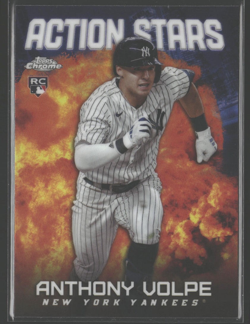 2023 Topps Chrome Update #ASC-28 Anthony Volpe Action Stars