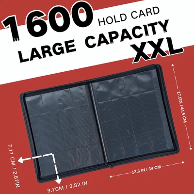 1600+ Taschen Sammelkarten Mappe, 16 Taschen Karten Ablum kompatibel mit Mtg, S... - Bild 1 von 4