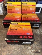  LOT OF 5 Scotch Super 88, 2" x 108   36 Yards Vinyl Electrical Tape, Black,
