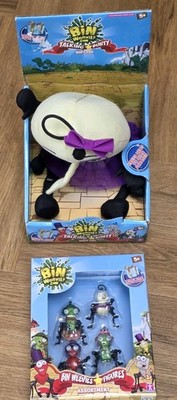 Bunty Punt Bin Weevils Plüschtier Kuscheltier ca. 10 Zoll verpackt + Set mit 4 Figuren Neu im Karton