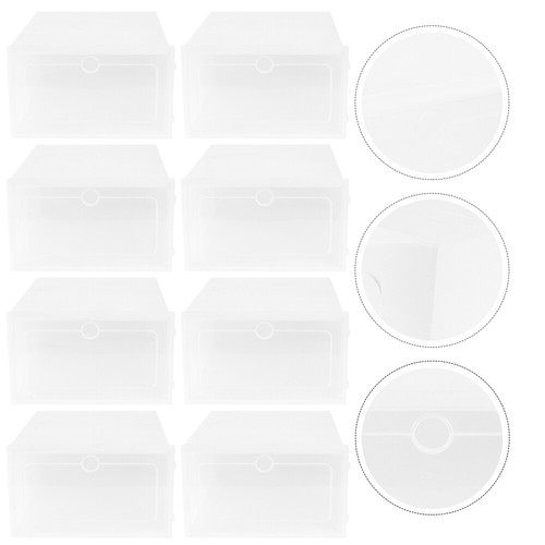 12 PCS Shoe Container Clear Organizer Storage Bin Box Artifact Shoes Organizers