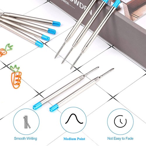20x Black / Blue Ink Refills 0.5mm Compatible With Parker Pens Ball Point Refill - Picture 6 of 12