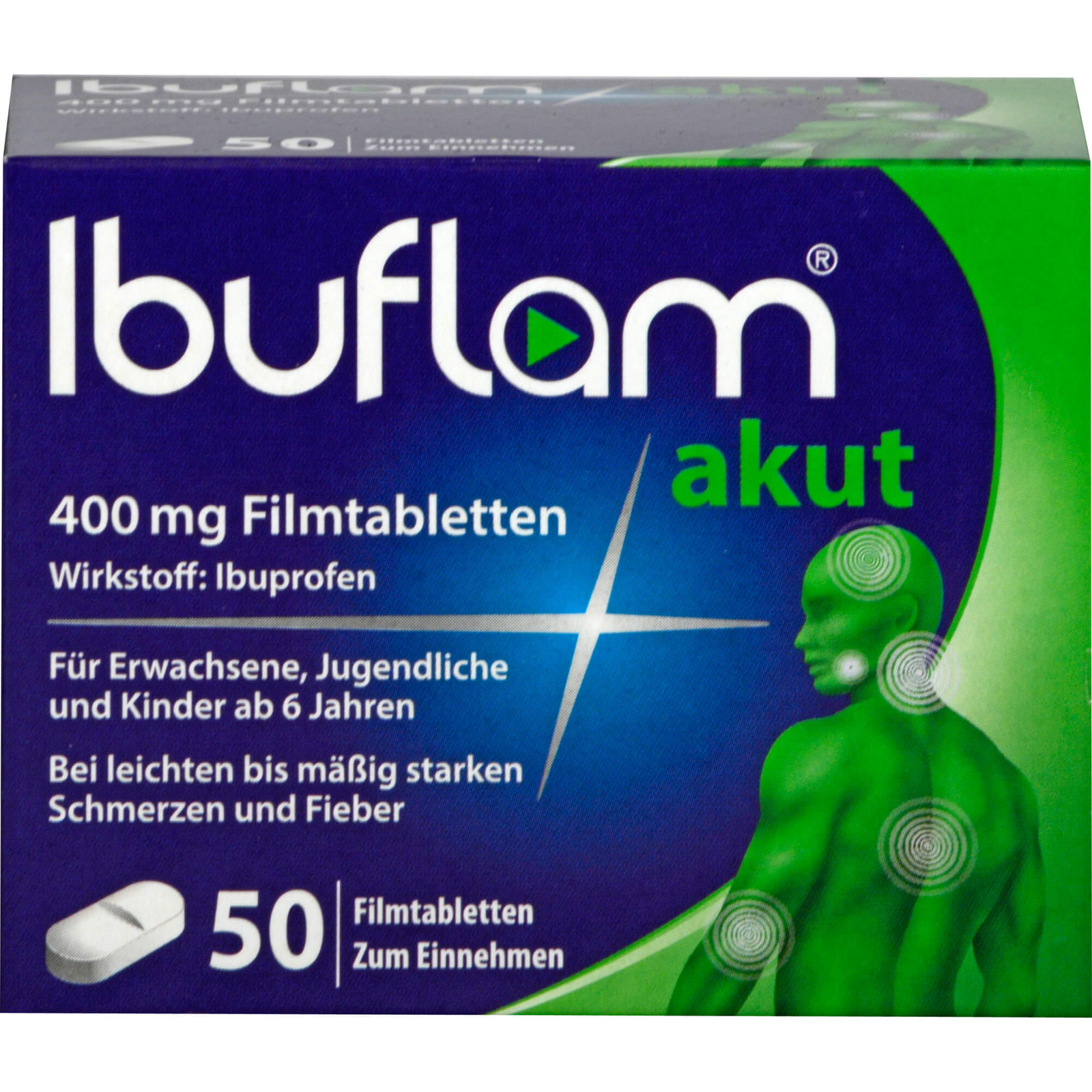 Ibuflam akut 400 mg Filmtabletten bei..., 50 St. Tabletten 11648419