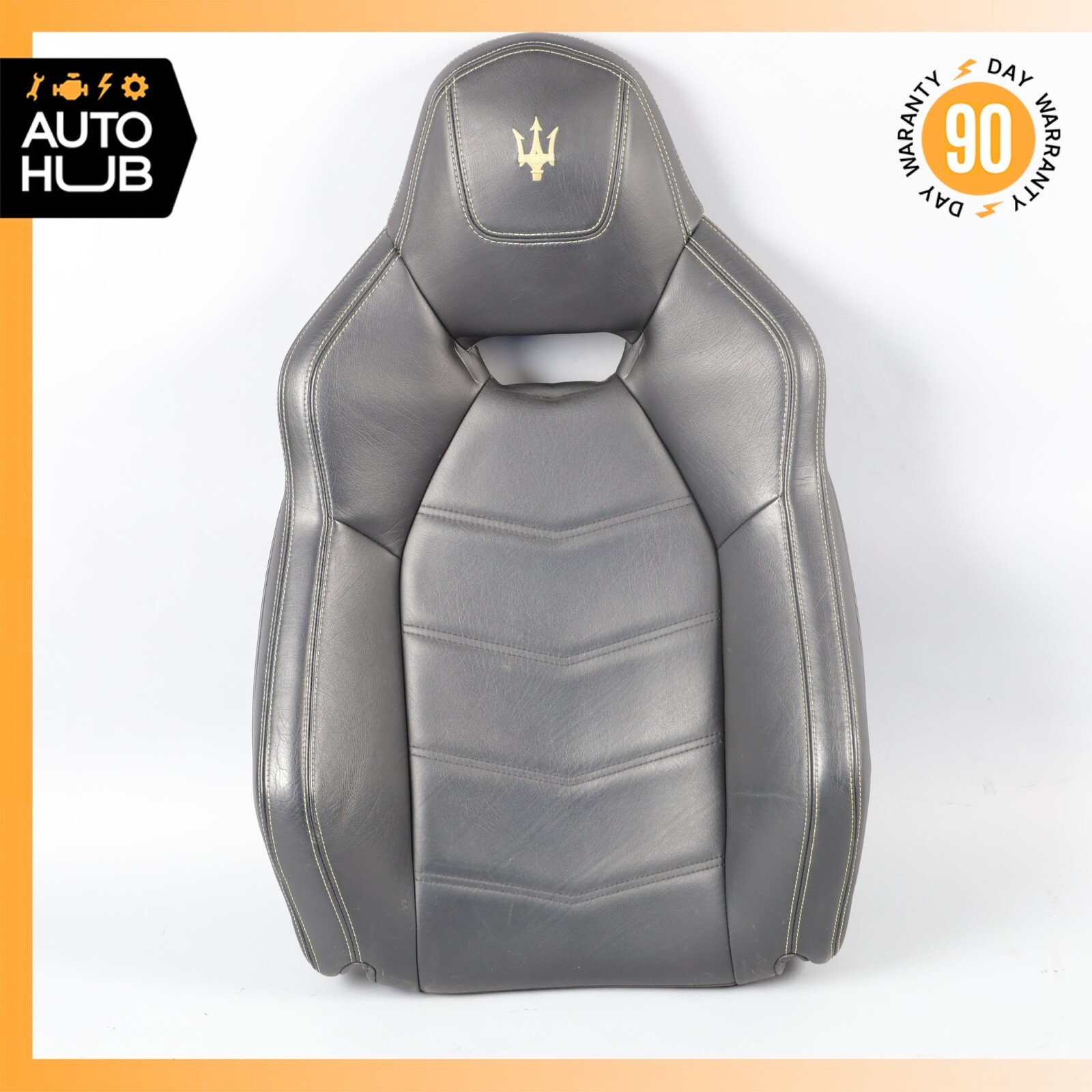13-18 Maserati GranTurismo S M145 Front Right Top Upper Seat Cushion Black OEM