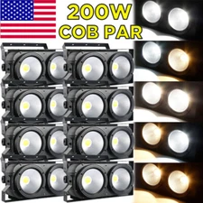 200W COB LED Par Light DMX Stage DJ Audience Blinder Light Warm Cool White US