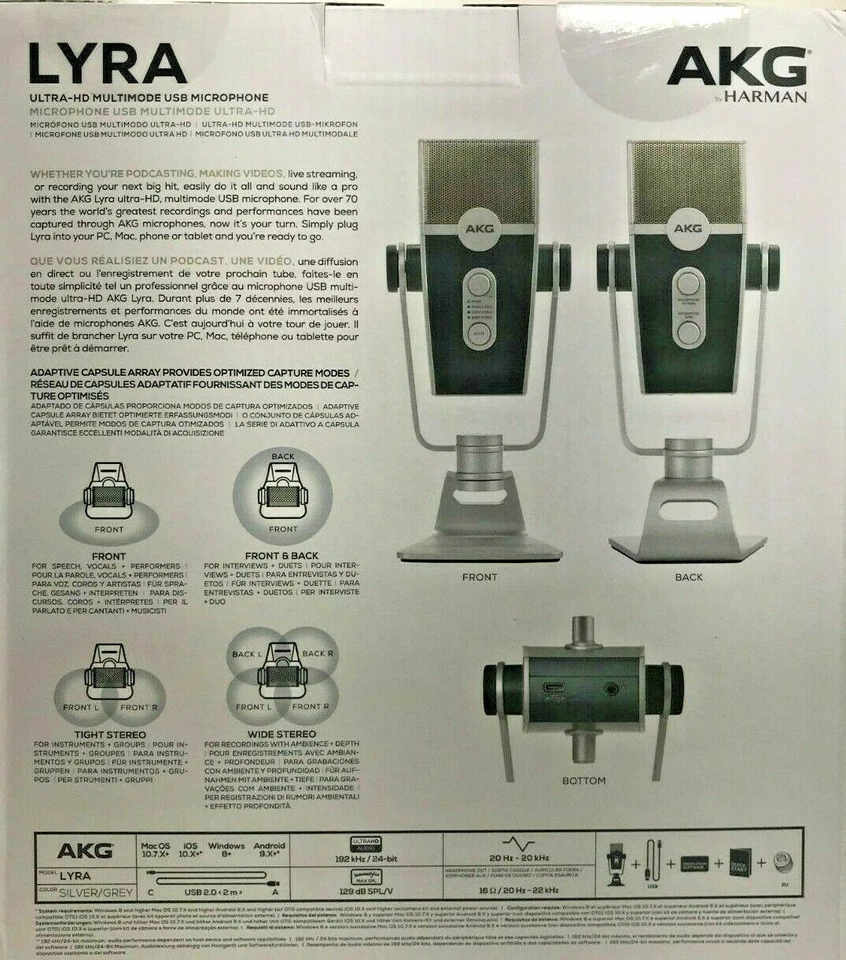 AKG - C44-USB - LYRA USB Condenser Microphone for Recording and Streaming - Image 2 of 4