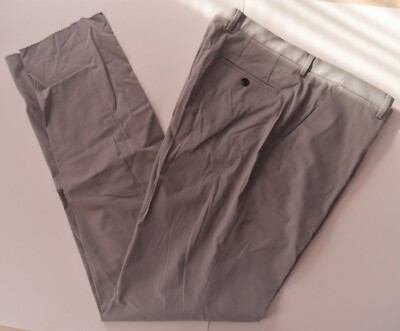 HUGO BOSS MENS TAUPE 97% COTTON CLASSIC DRESS PANTS SIZE 35 REG