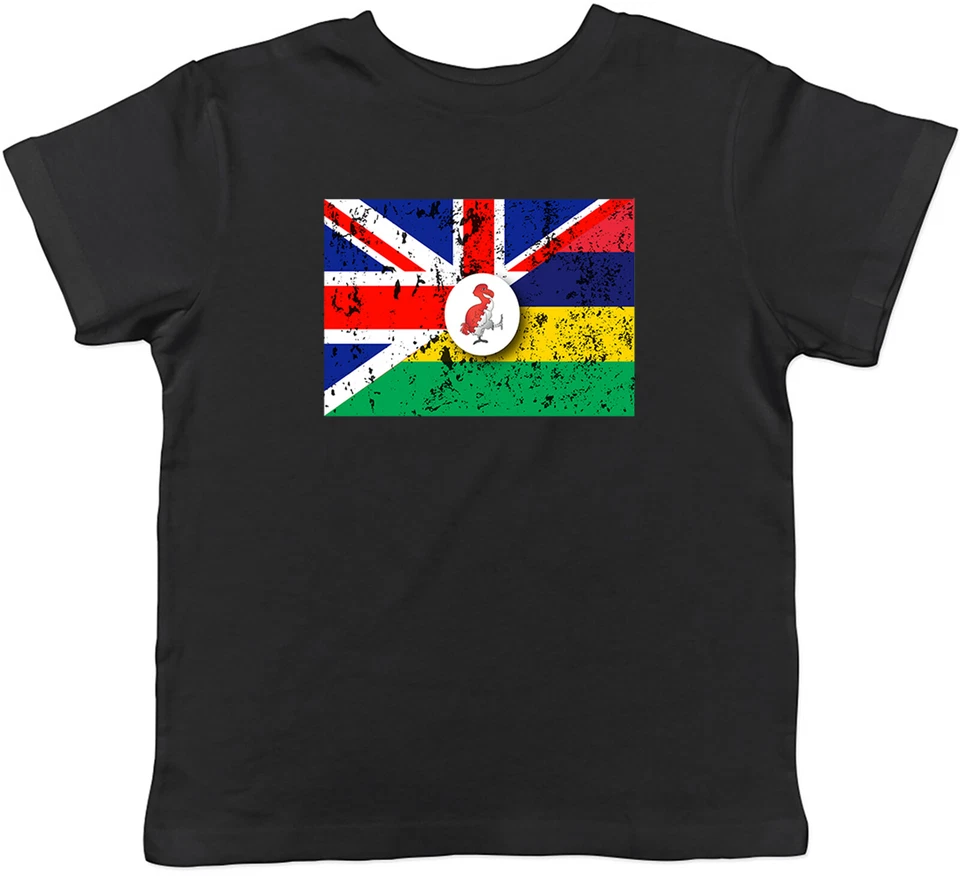 BABY ORIGINALS UK & Mauritius Flagge Land Kinder Kids T-Shirt Jungen Mädchen Geschenk