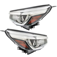 Headlamps For 2019-2020 Subaru Forester LH+RH Halogen LED Headlights w/o AFS