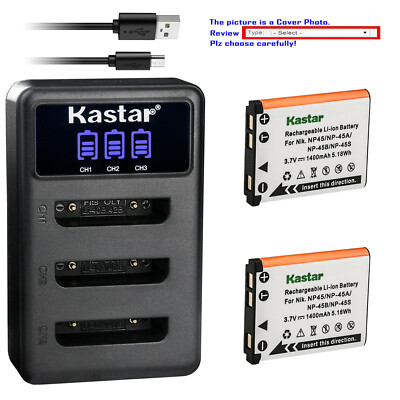 Kastar Battery Triple Charger for Fujifilm FinePix JX200 JX205 JX210 JX250