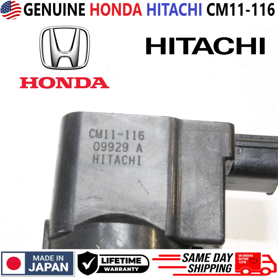 Bobina de encendido GENUINA HITACHI x1 para Honda Fit CR-Z City L4 2009-2016, CM11-116 Foto 3 de 4