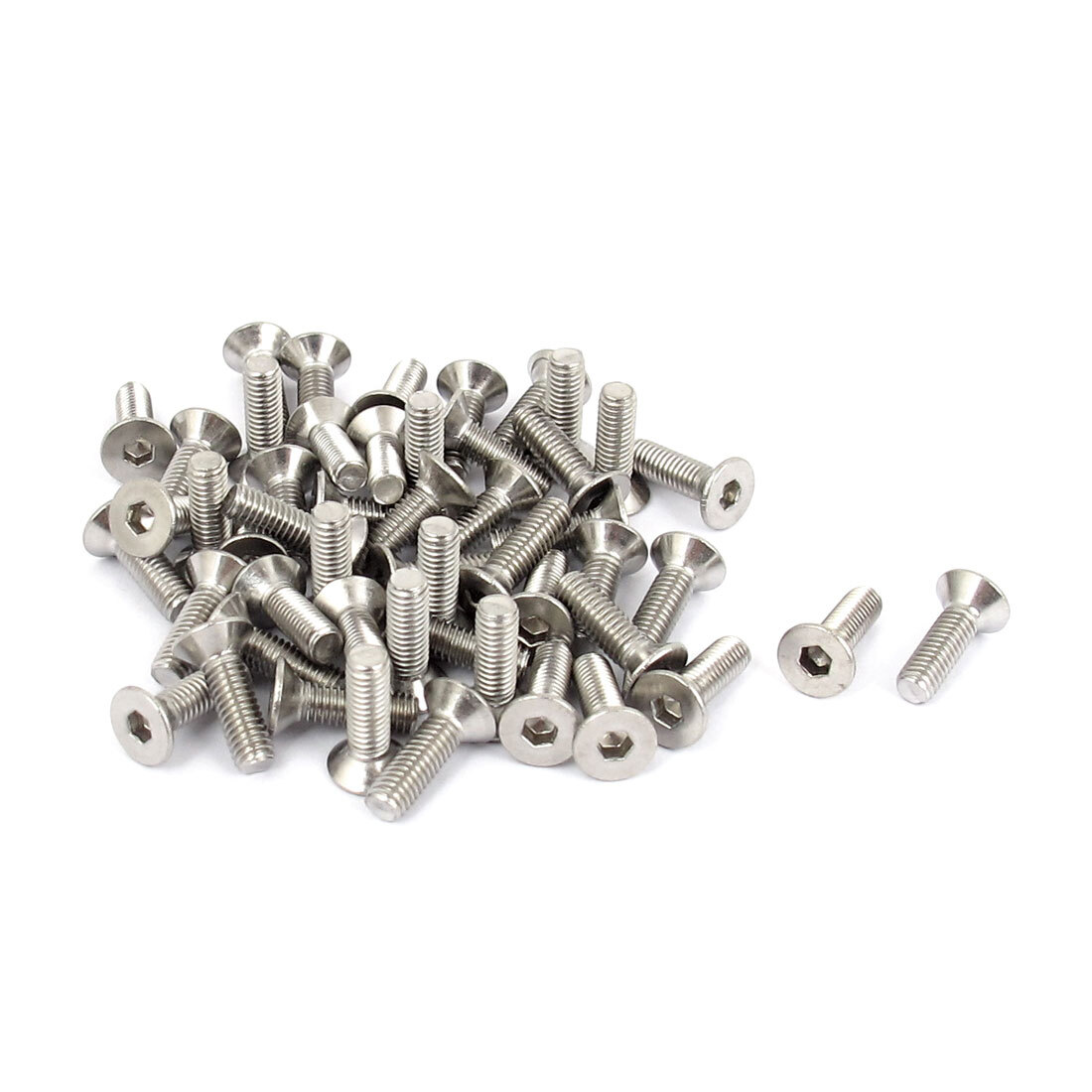 20Pcs M4x30mm Flat Head Machine Screws - 304 Stainless Steel Inner Hex Bolts - View #4