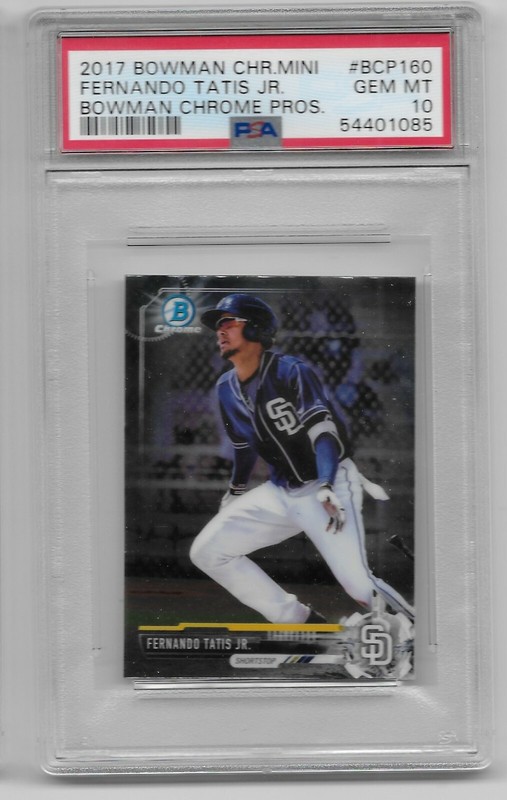 2017 Bowman Chrome Mini FERNANDO TATIS JR. RC - PSA 10 GEM MINT - Padres