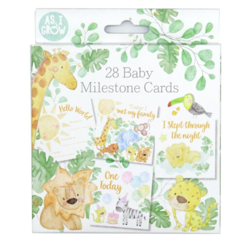 Hugs and Kisses 28 Baby Milestone Cards - Picture 1 of 5
