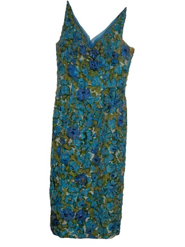 Vintage 1940's Aurora Borealis Sequin Pearl Lace Cocktail DRESS 36-26-48 |  eBay