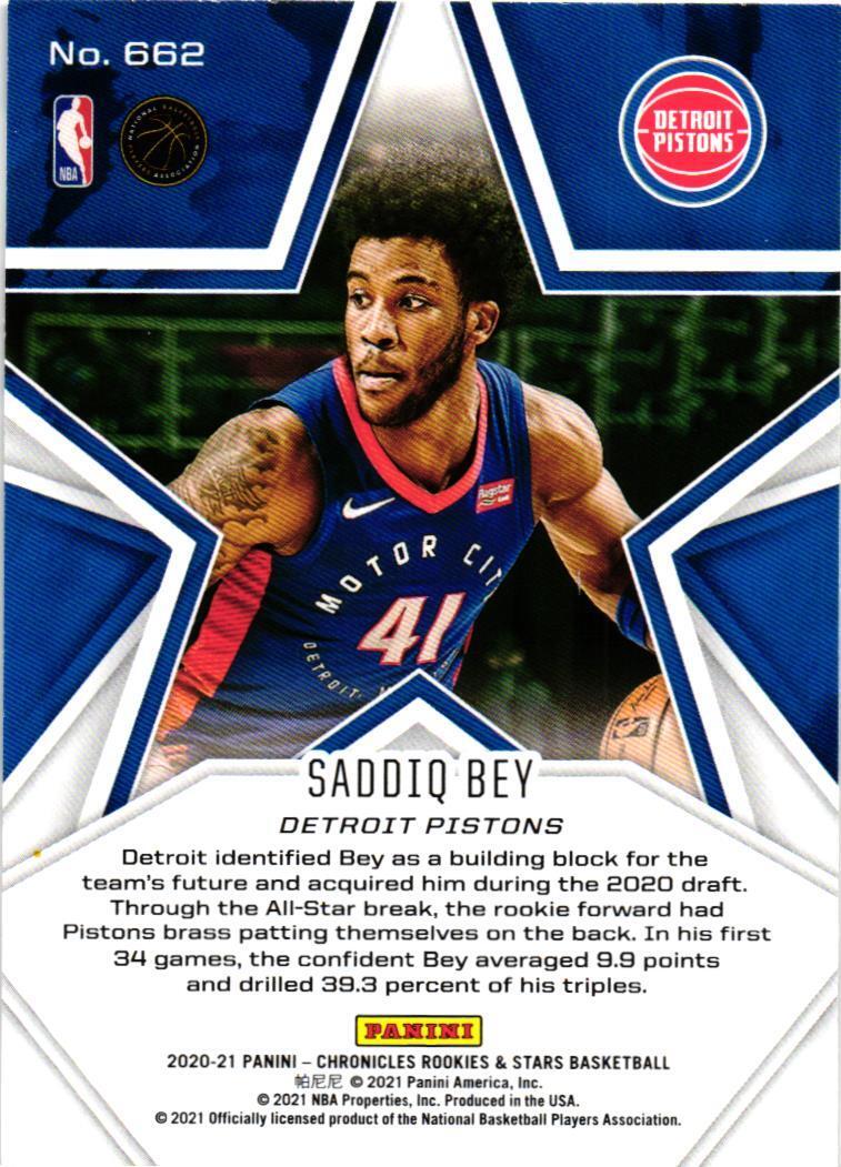 2020-21 Panini Chronicles #662 Saddiq Bey | eBay