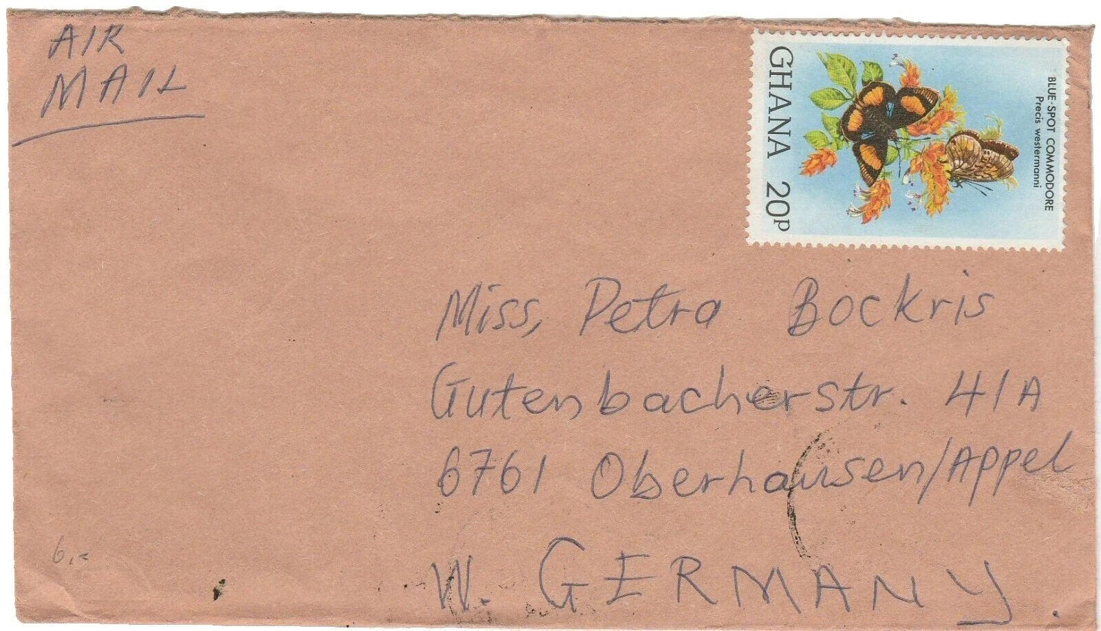 Used Cover Ghanaian Stamps