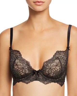 Dita Von Teese Metallic-Lace Underwire Bra, SIZE 32C