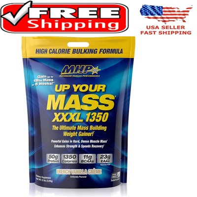 1350 Calorie Muscle Mass Gainer - 50g Protein Shake, French Vanilla Creme Flavor