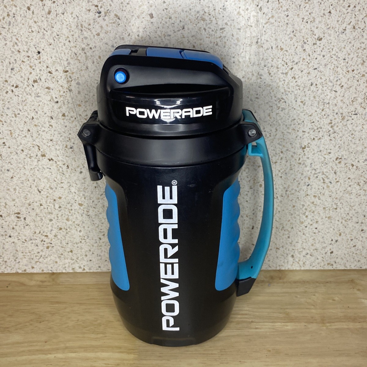 Powerade 2L Water Bottle Jug Thermos Blue AutoSpout Lock