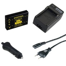 Batteria Patona + Caricabatteria casa/auto per Toshiba Camileo H30,X100