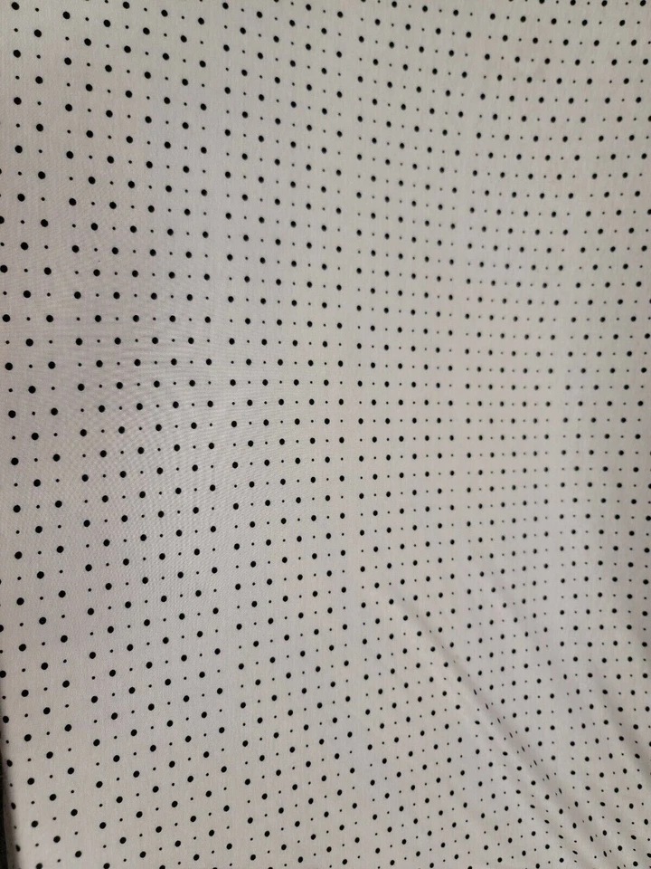 Dulce tejido jersey elástico a lunares negro por yarda - fondo blanco Foto 4 de 4